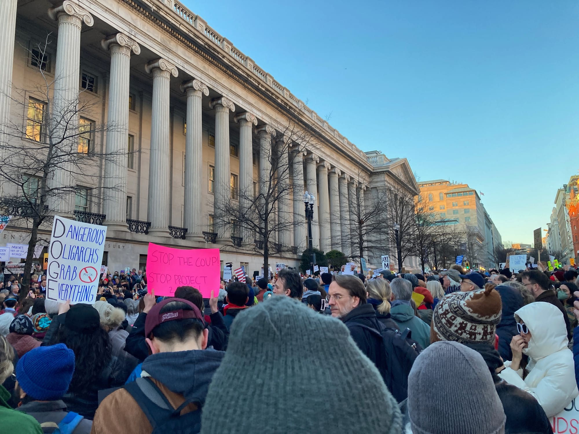 U.S. Treasury Department Protest on February 5