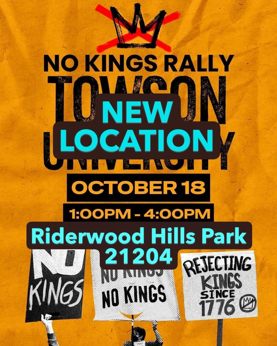 No Kings Towson Update!